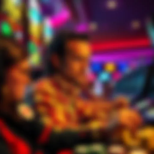 A South Florida gambler looks concerned while observing others betting excessively at a casino