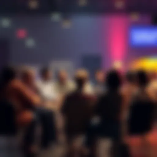 A group of people sitting in a circle sharing their experiences with gambling addiction and recovery