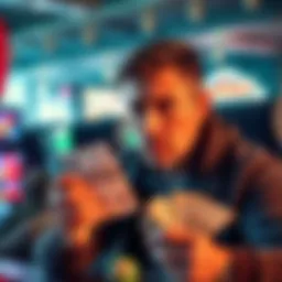 A player looks concerned while holding a lottery ticket and cash, reflecting on new tax laws affecting gambling winnings
