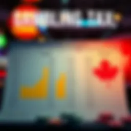 A chart showing gambling tax rates in the USA and Canada, highlighting differences between the two countries.