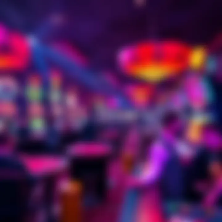 A vibrant casino with people playing games, reflecting the possible changes in tax laws affecting gambling in 2026.
