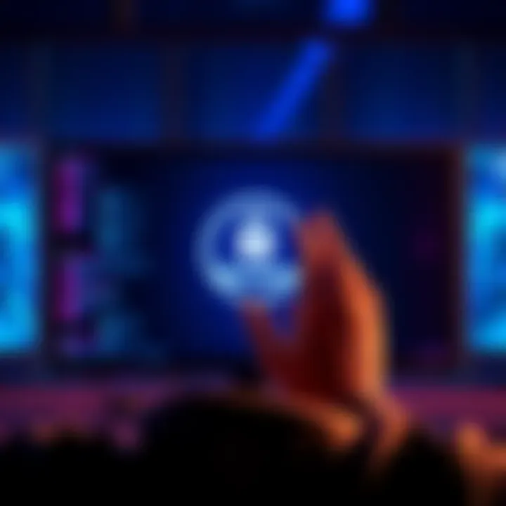 Gamdom Region Lock Issue A frustrated person looks at a locked computer screen displaying the Gamdom logo, symbolizing access issues.