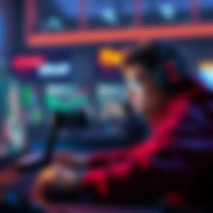 A gamer looks excited and nervous at their screen, counting down the time as they await the game's outcome with 15 minutes left.