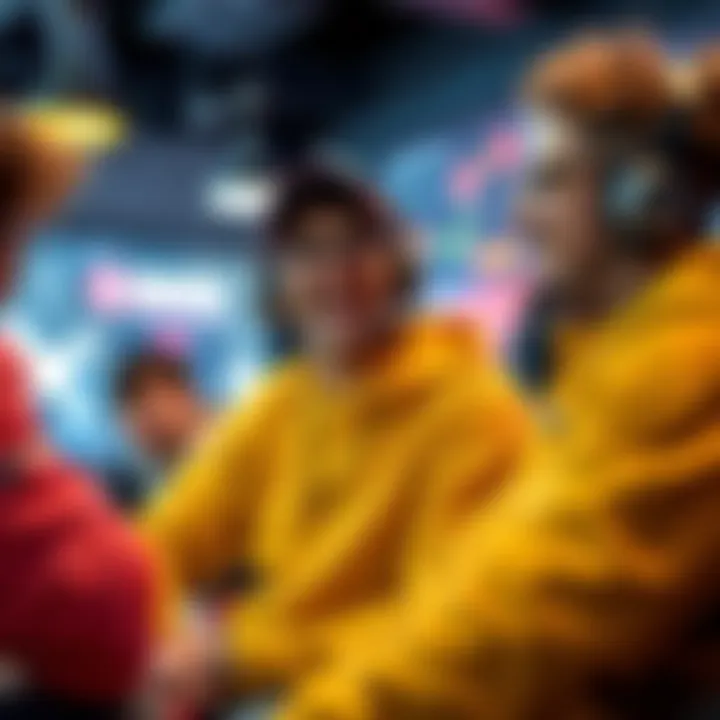 A gamer laughing while sharing their Plat 5 ranking story with friends in a casual setting.