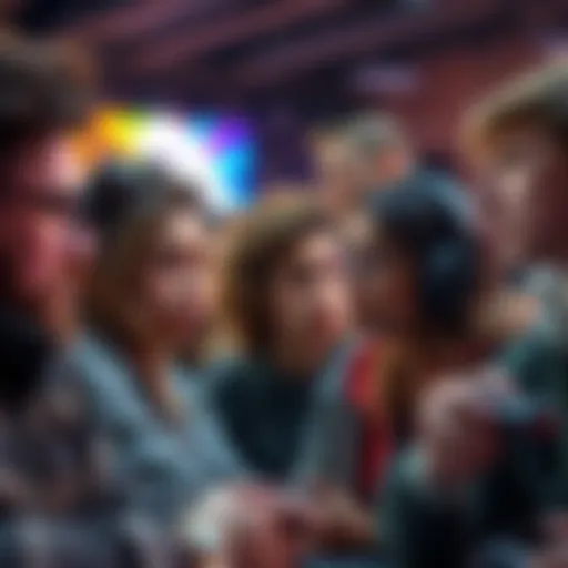 A group of gamers looking frustrated while discussing recent play experiences, showcasing a mix of emotions