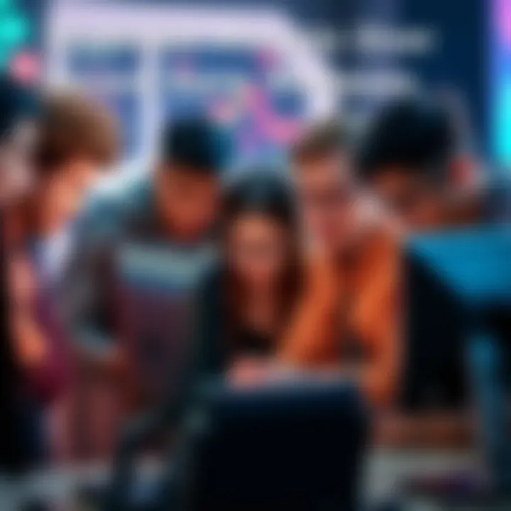 A group of gamers gathered around a computer, showing frustration over recent game releases, with expressions of disappointment on their faces.