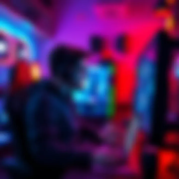 A gamer playing with a powerful computer setup, showcasing enhanced graphics and smooth gameplay using 390x technology.