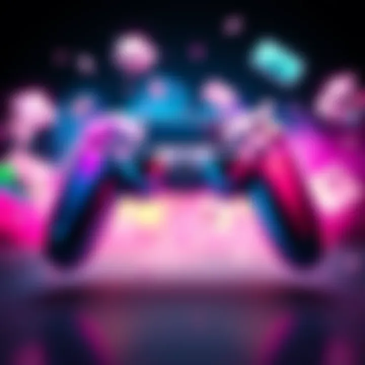 A vibrant graphic showing a video game controller with active codes floating around it, enticing players to collect them.