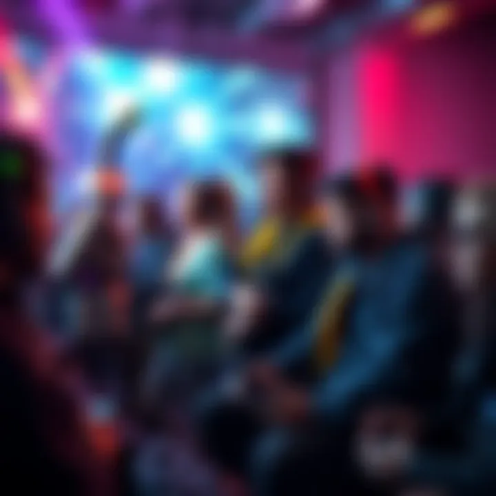 A group of diverse gamers engaged in discussion with gaming consoles in the background, representing the shifts in the gaming industry in 2026.