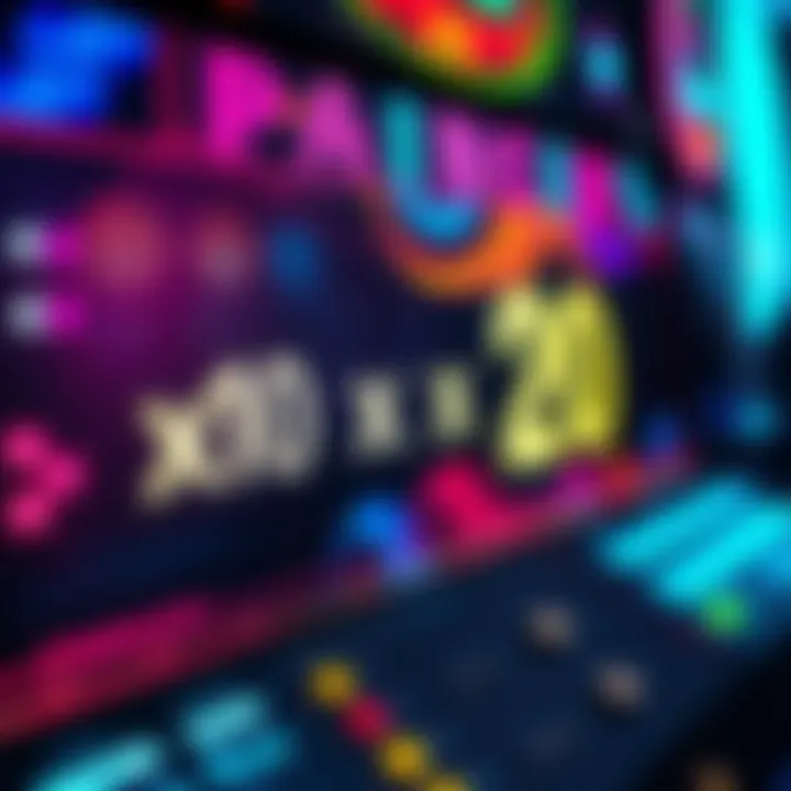 A gaming screen showing multipliers ranging from x10 to x20, illustrating different levels of game success.