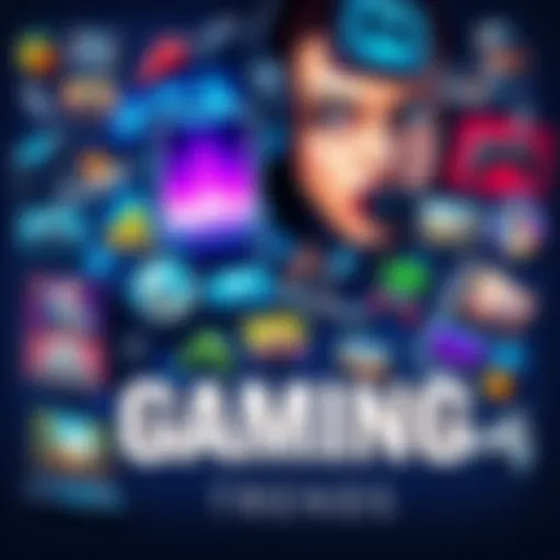 A collage of popular gaming scenes and devices, showcasing the latest trends in the gaming industry