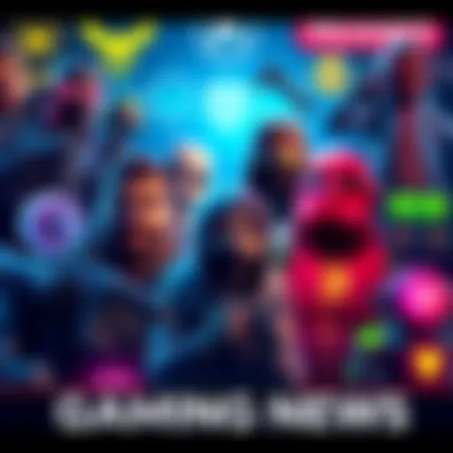 A collage of popular game characters and logos representing new gaming releases and trends