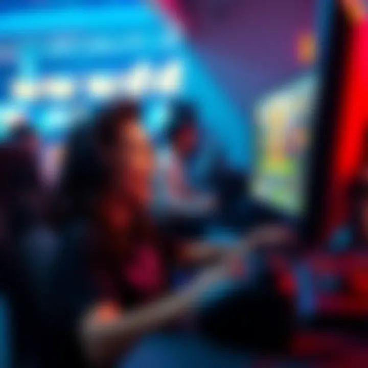 A player enjoying a video game on a computer, with visible excitement and interactive features, symbolizing the shift to instant payment methods in gaming.