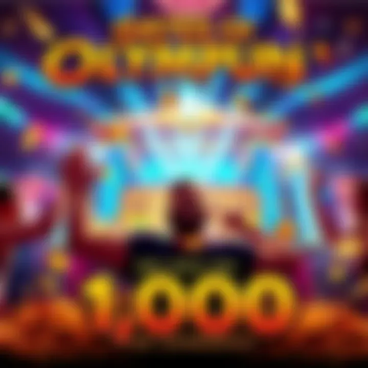 Gates of Olympus Win Celebration A player celebrating a big win on the Gates of Olympus slot game with colorful lights and coins