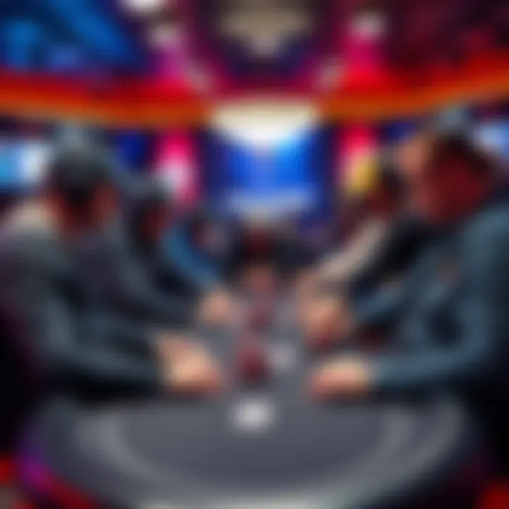 GG Poker Streamers at a Cash Game Table A group of players at a poker table concentrating on their cards during a cash game on GG Poker.