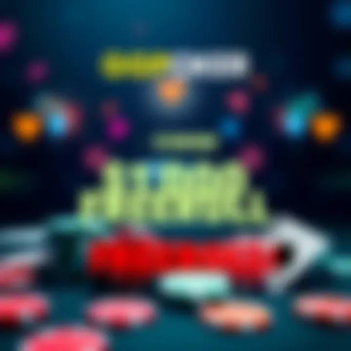 A vibrant poster announcing a $1,000 freeroll poker tournament for the GGPoker community, featuring poker chips and playing cards