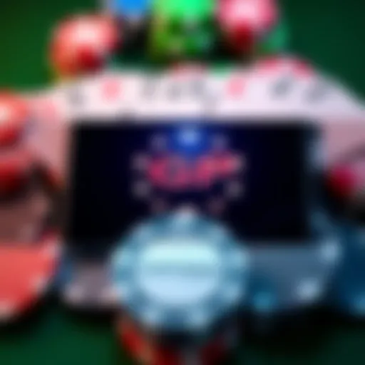 GGPoker logo surrounded by poker chips and cards, illustrating the online poker platform's appeal