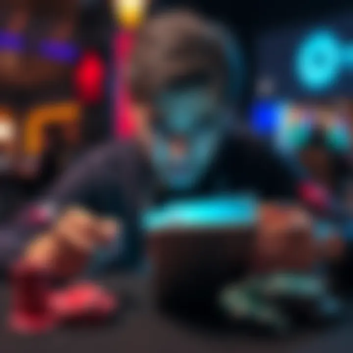 A GGPoker player looks distressed while checking withdrawal status on their device, surrounded by poker chips and cards.