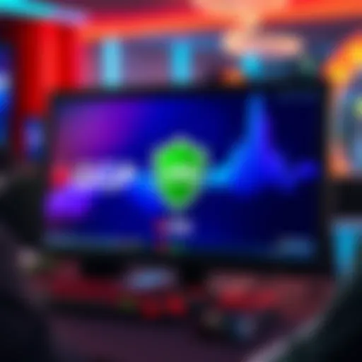 A computer screen showing GGPoker with a VPN symbol, highlighting potential risks for players in Brazil.