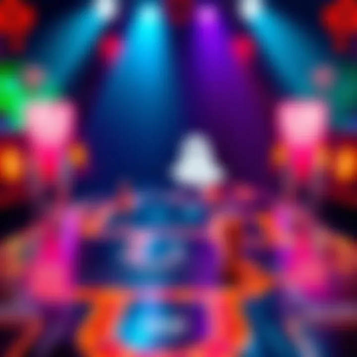 A colorful Ghost Leg game board with paths and markers, showcasing excitement for the game