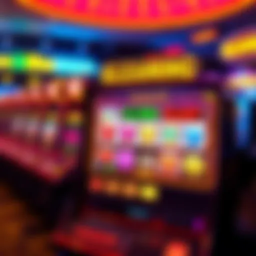 A colorful screenshot of the Gleaming Slots app showing slot machine graphics and fast payout notifications.