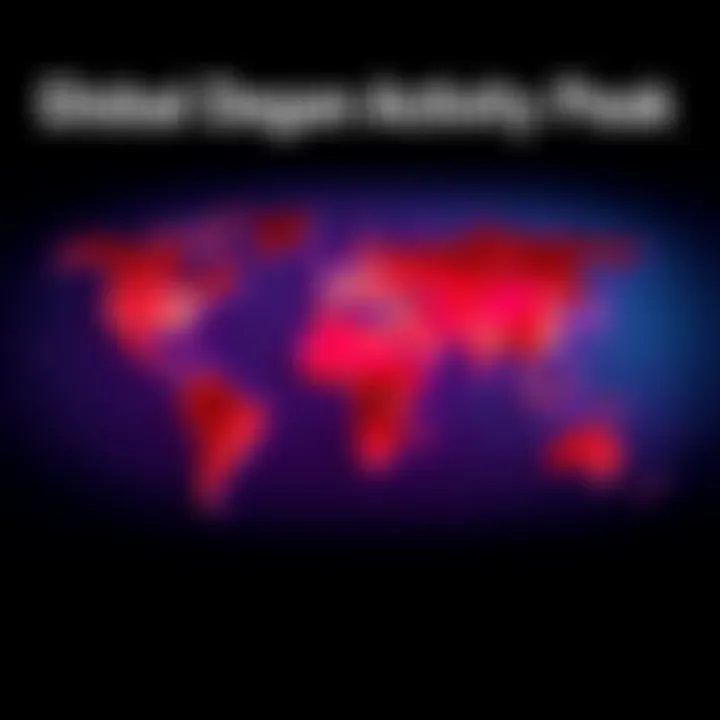 A world map highlighting regions with high concentrations of degens, showcasing a surge in activity across various areas.