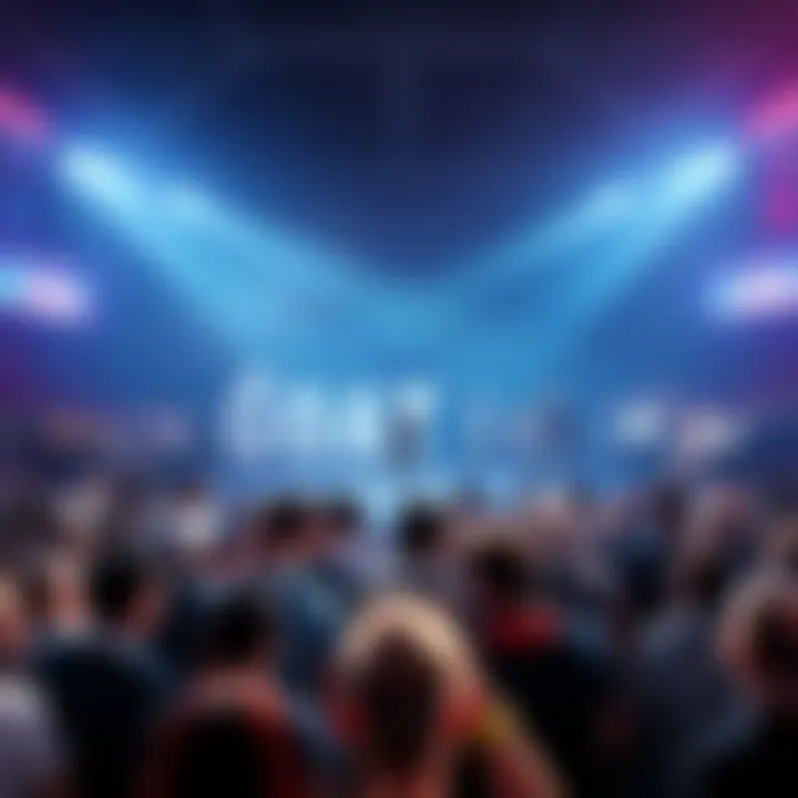 Crowd discussing who deserves the title of greatest of all time in sports and entertainment