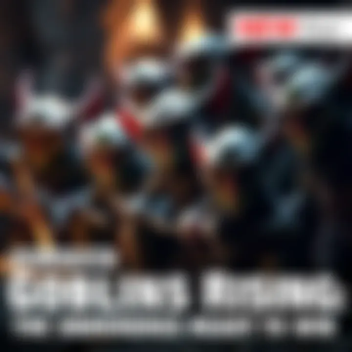 Goblins in Action A group of goblins strategizing together in a dark underground setting, showcasing their bold and determined expressions.