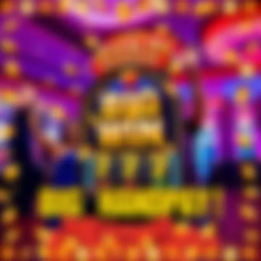 A player celebrates a handpay win on the Gold Buzzsaw slot machine with a colorful display of coins and lights in the high limit room.