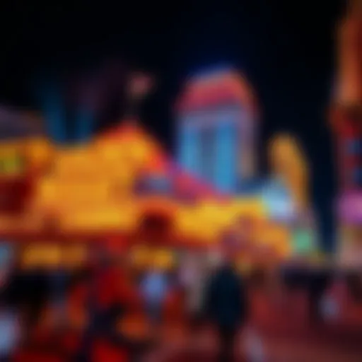 Bright lights and lively atmosphere at Golden Nugget Casino in downtown Freemont, with people enjoying their time.