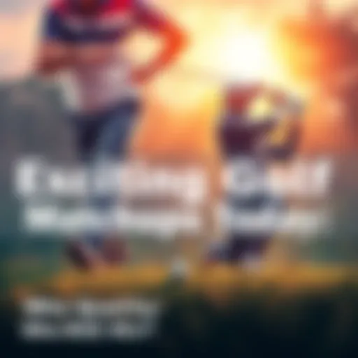 Two golfers in action on the course during a tournament