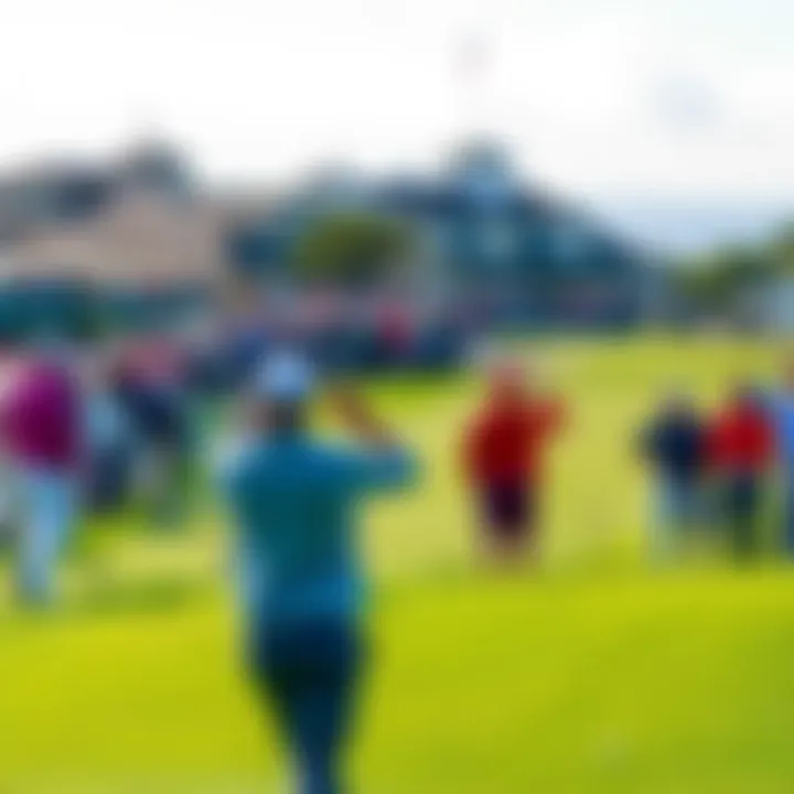 View of 80 golfers competing on the Pebble Beach and Spyglass Hill courses during the final round of the AT&T Pro-Am