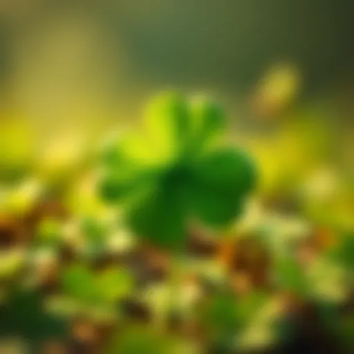 A four-leaf clover representing good luck and positive energy