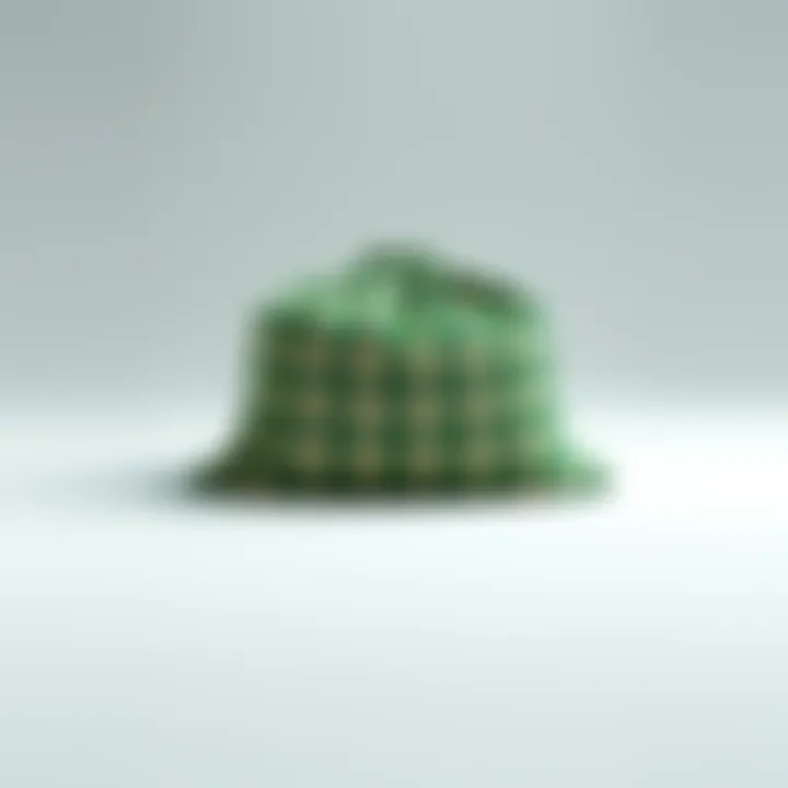 A half sack with a green checked pattern displayed on a plain background.