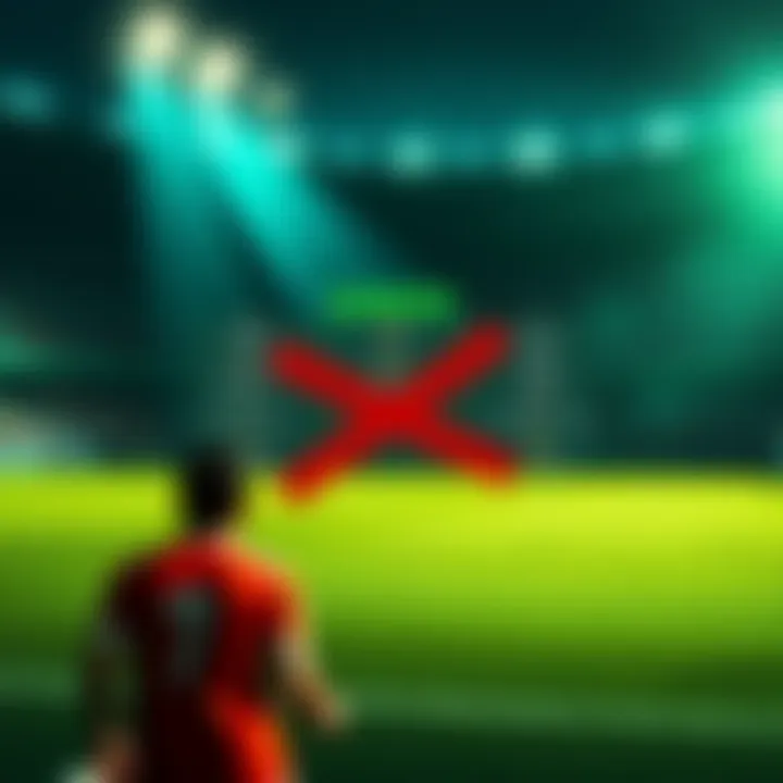 A soccer match showing a team's lineup with Green's name crossed out, indicating his absence.