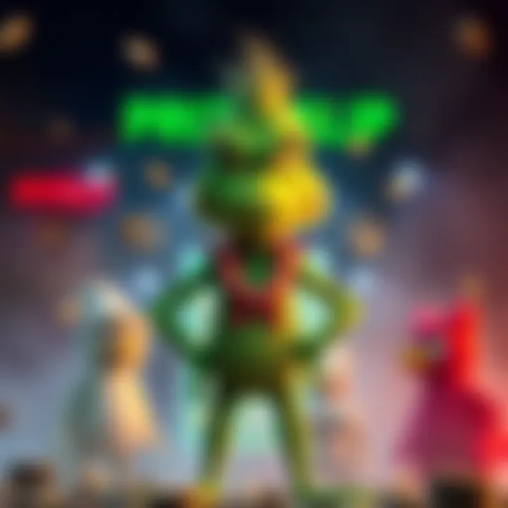 A determined figure symbolizing GrinchSlip stands against a backdrop representing Prize Picks, expressing boldness and frustration about financial struggles.