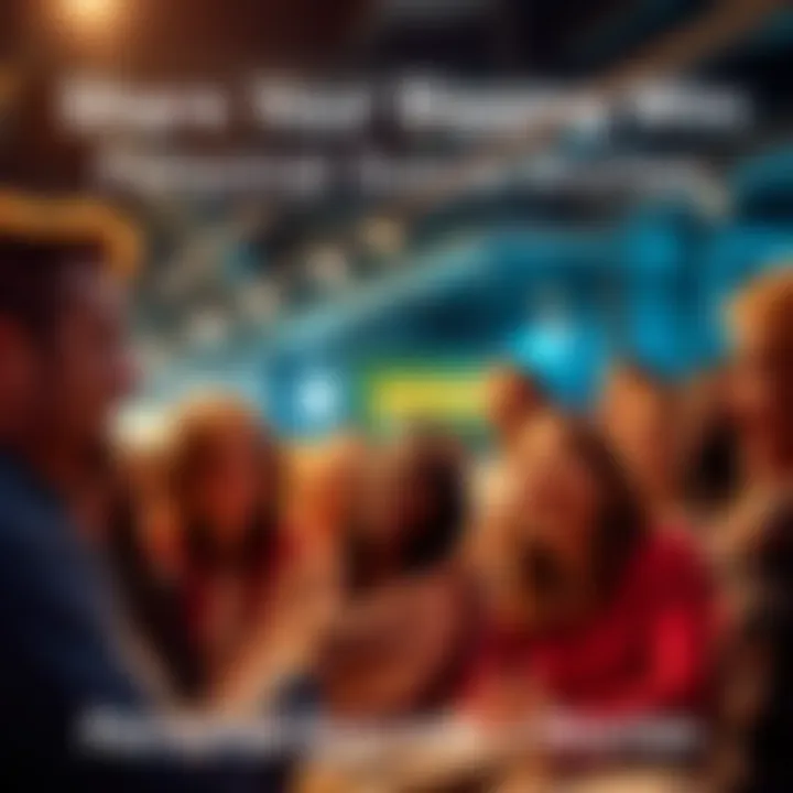 A diverse group of people smiling and sharing stories of their personal achievements in a lively discussion