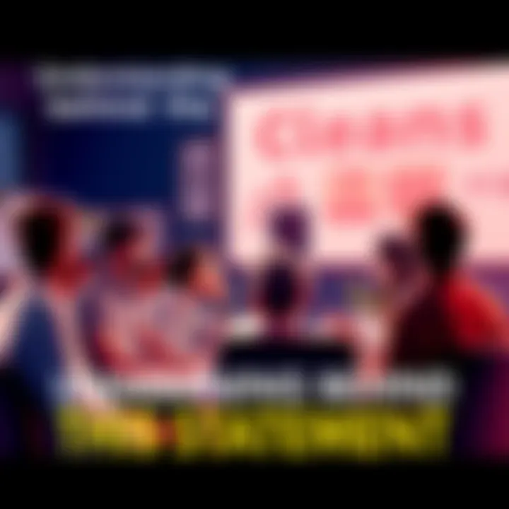 Group Discussion on Statement People engaging in a discussion about a statement online, sharing thoughts and interpretations