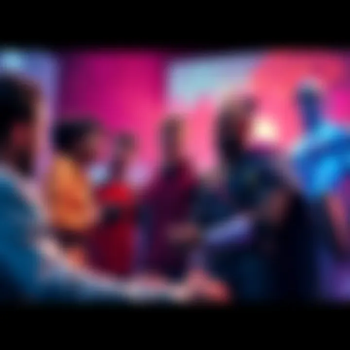 A diverse group of 5200 Titans representing different communities engaging in discussions