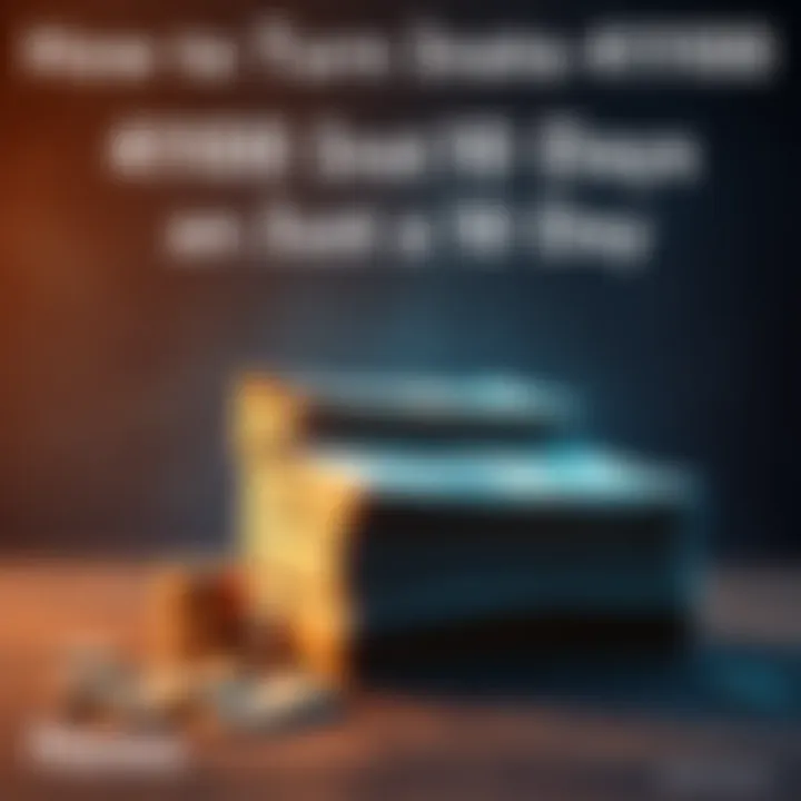 A graphic showing a stack of cash growing from a small amount to a large sum in a short time period.