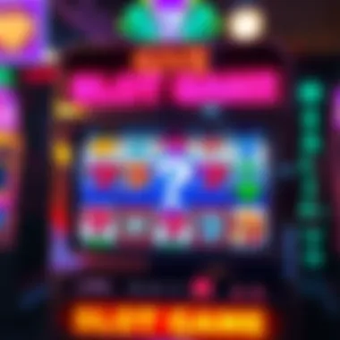 Guess the Slot Game A colorful slot machine display with various symbols and a question mark, inviting people to guess the game name