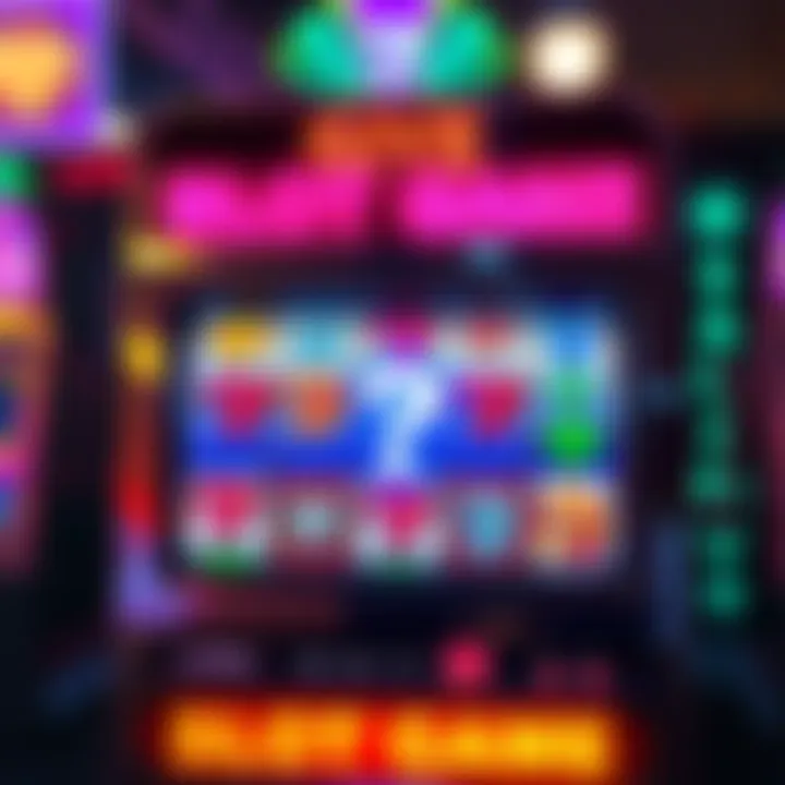 Guess the Slot Game A colorful slot machine display with various symbols and a question mark, inviting people to guess the game name