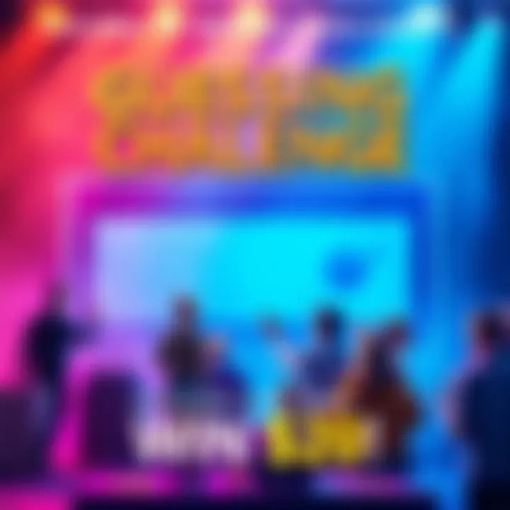 A colorful graphic depicting people guessing in a fun competition for a chance to win money