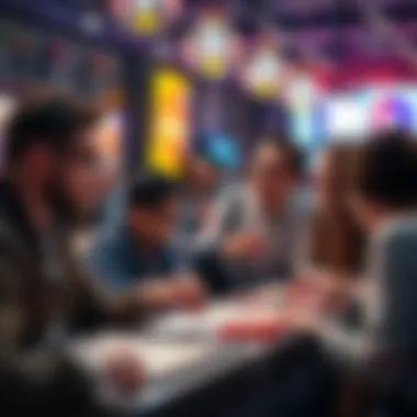 Guessing game reward People engaging in a guessing game for a chance to win cash