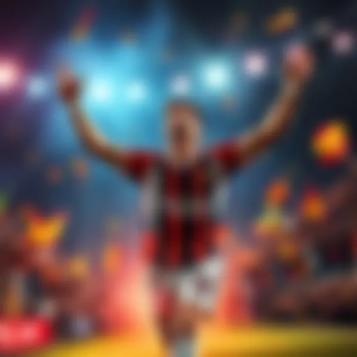 Gui Santos celebrating a remarkable comeback with fans cheering in the background