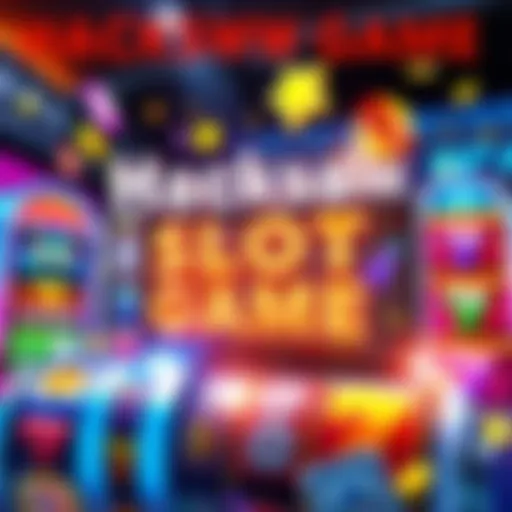 A colorful graphic featuring various hacksaw slot game icons and reels with bright lights and symbols, showcasing exciting gaming options.