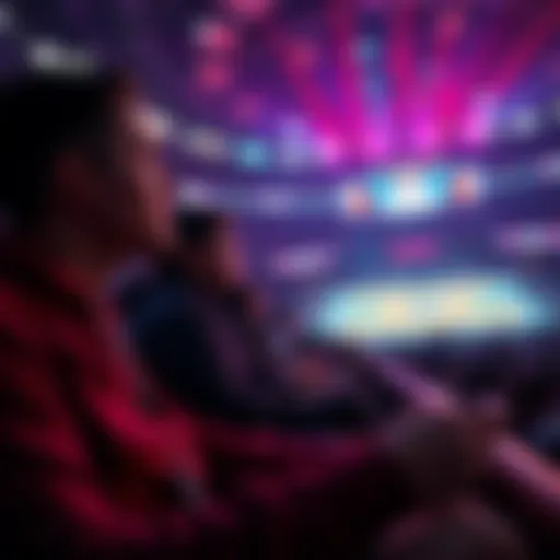 Fans eagerly watching a game and placing halftime bets on their devices