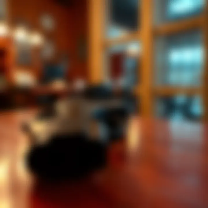 A close-up of a handgun resting on a wooden table, symbolizing the influence of firearms in society.