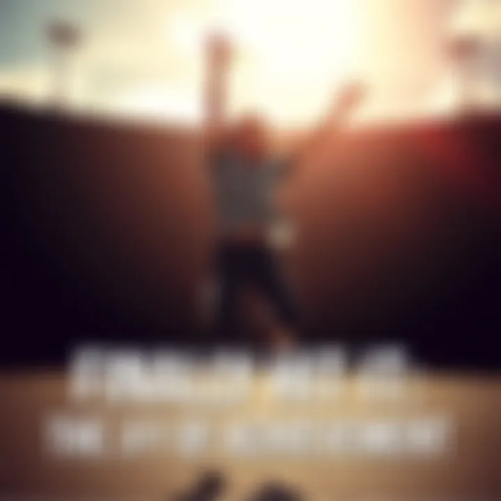 A joyful person jumps in the air with arms raised, celebrating the achievement of their goals.