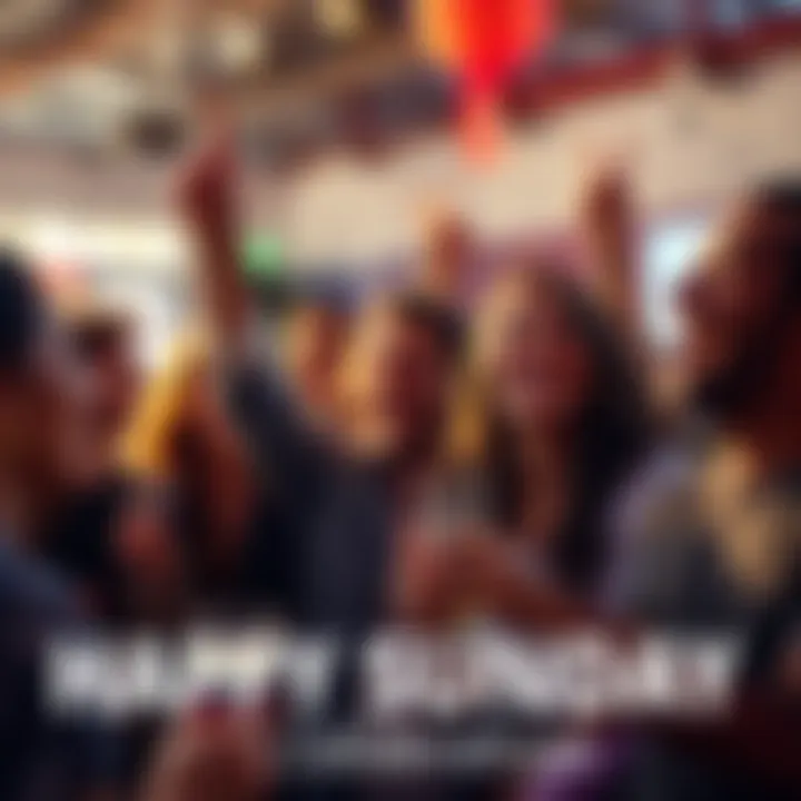 Happy Sunday Celebration People enjoying a vibrant Sunday celebration with laughter and positivity in a community setting